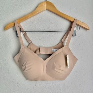 NWT AERIE Smoothez Seamless Wireless Padded Sweetheart Adjustable Nude Bra Sz M